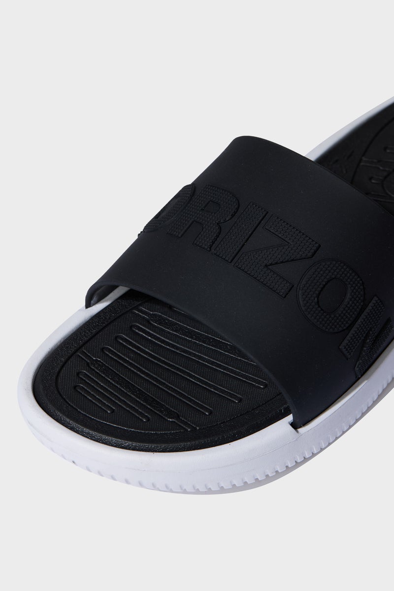DeFacto Black Man Man Flat Base Single Band Faux Leather Slippers Casual - Image 5